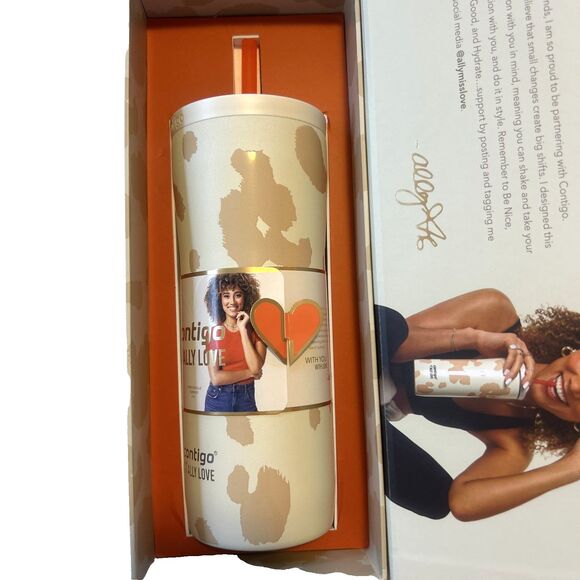 Contigo x Ally Love Tumbler 24oz Stainless Steel Insulated Autoclose w/Straw New - Picture 5 of 6